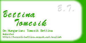 bettina tomcsik business card